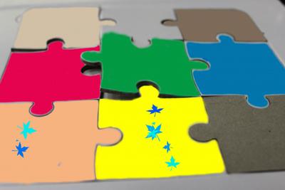 Puzzle card paper book